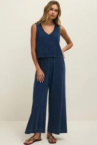SLOANE V NECK KNIT DENIM TANK-IN
