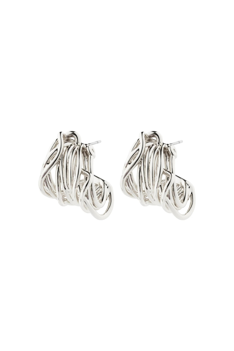 PAMELA SILVER PLATED EARRINGS