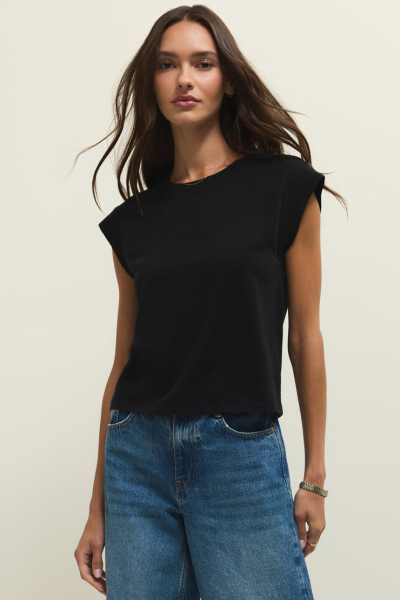 CAMINO COTTON JERSEY TOP-BK