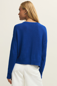 SIENNA COTTON PALM SWEATER