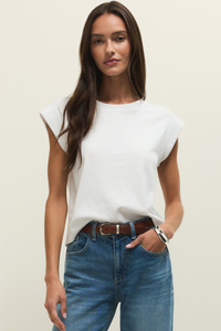CAMINO COTTON JERSEY TOP-WH