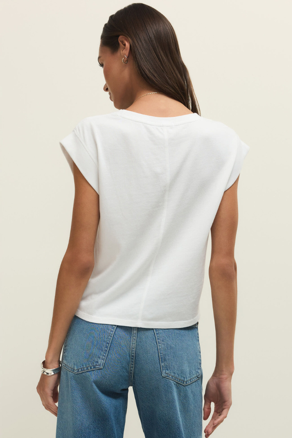 CAMINO COTTON JERSEY TOP-WH