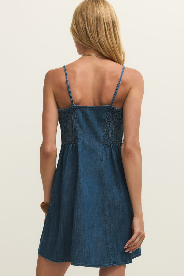 ANGEL EYES DENIM MINI DRESS