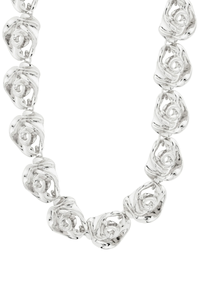 INNER ROSE SILVER PLATED NECKLACE