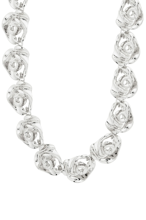INNER ROSE SILVER PLATED NECKLACE