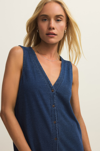 SOLACE KNIT DENIM DRESS-IN