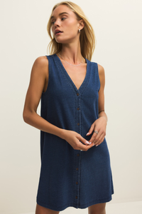 SOLACE KNIT DENIM DRESS-IN