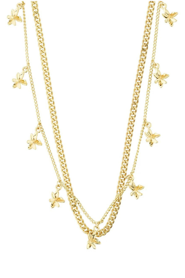 RIKO SET OF 2 GOLD PLATED NECKLACE