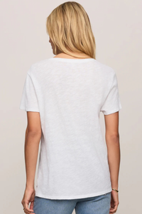FOUNDATIONS COTTON SLUB TEE IN WHITE