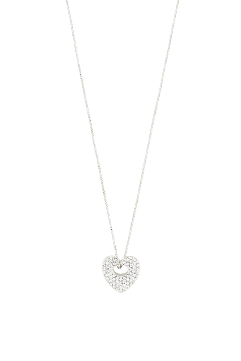 DUNE SILVER PLATED HEART NECKLACE