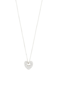 DUNE SILVER PLATED HEART NECKLACE