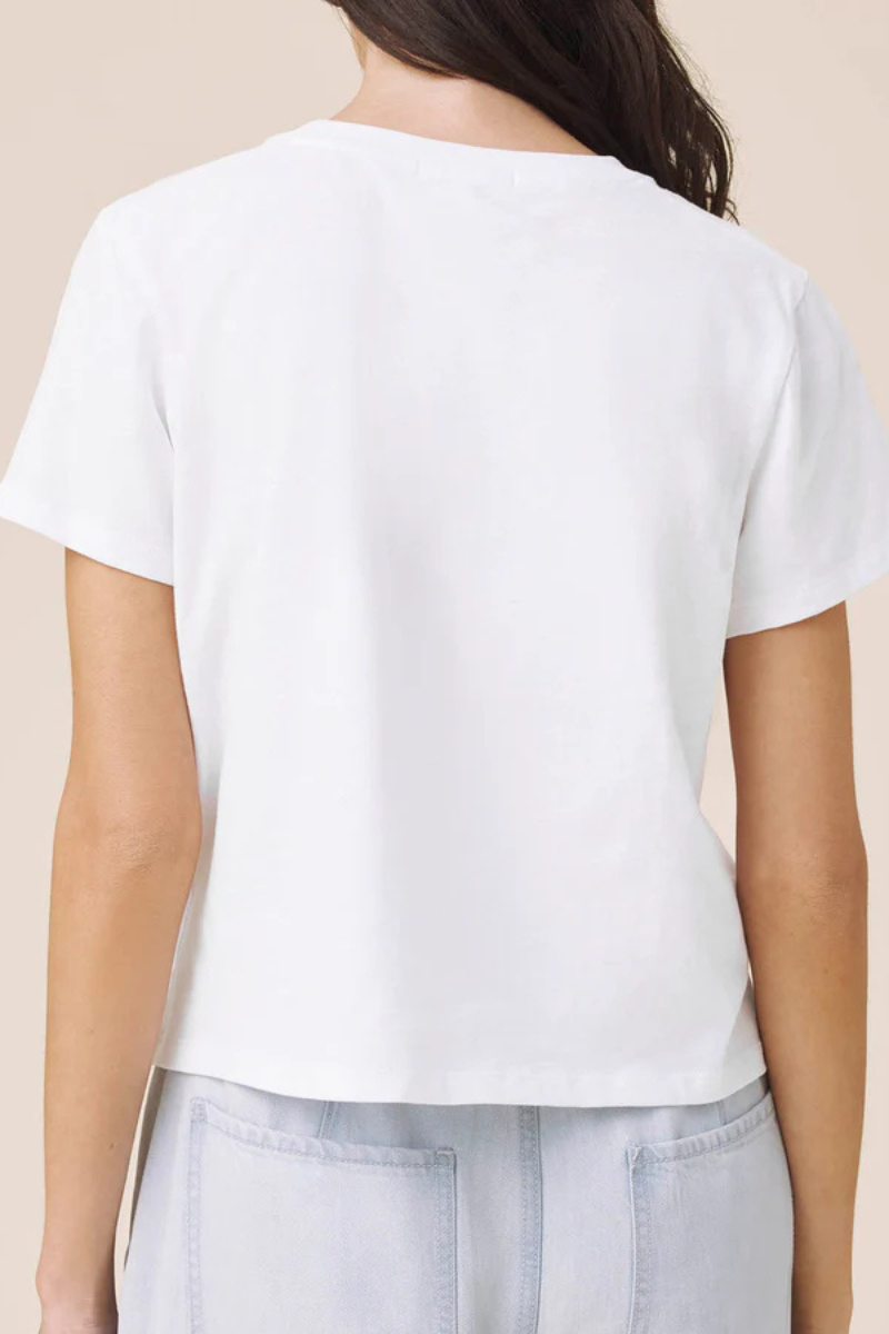 SEASHELL EMBROIDERED TEE-WH
