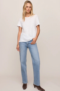 FOUNDATIONS COTTON SLUB TEE IN WHITE