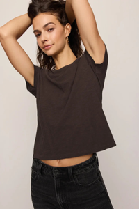 MODERN SLUB TEE IN COCOA BEAN