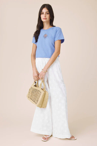SEASHELL EMBROIDERED TEE-AZ