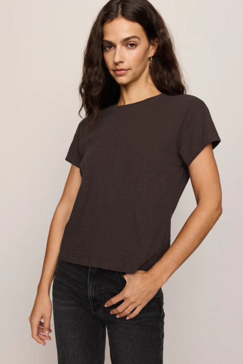 MODERN SLUB TEE IN COCOA BEAN