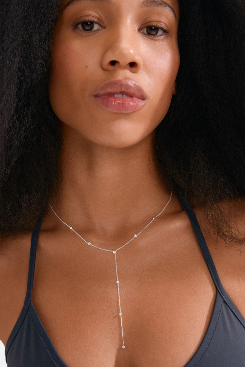 ROOT SILVER PLATED Y NECKLACE