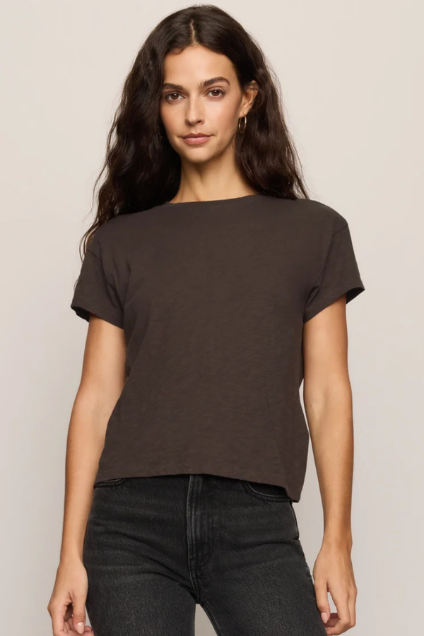 MODERN SLUB TEE IN COCOA BEAN