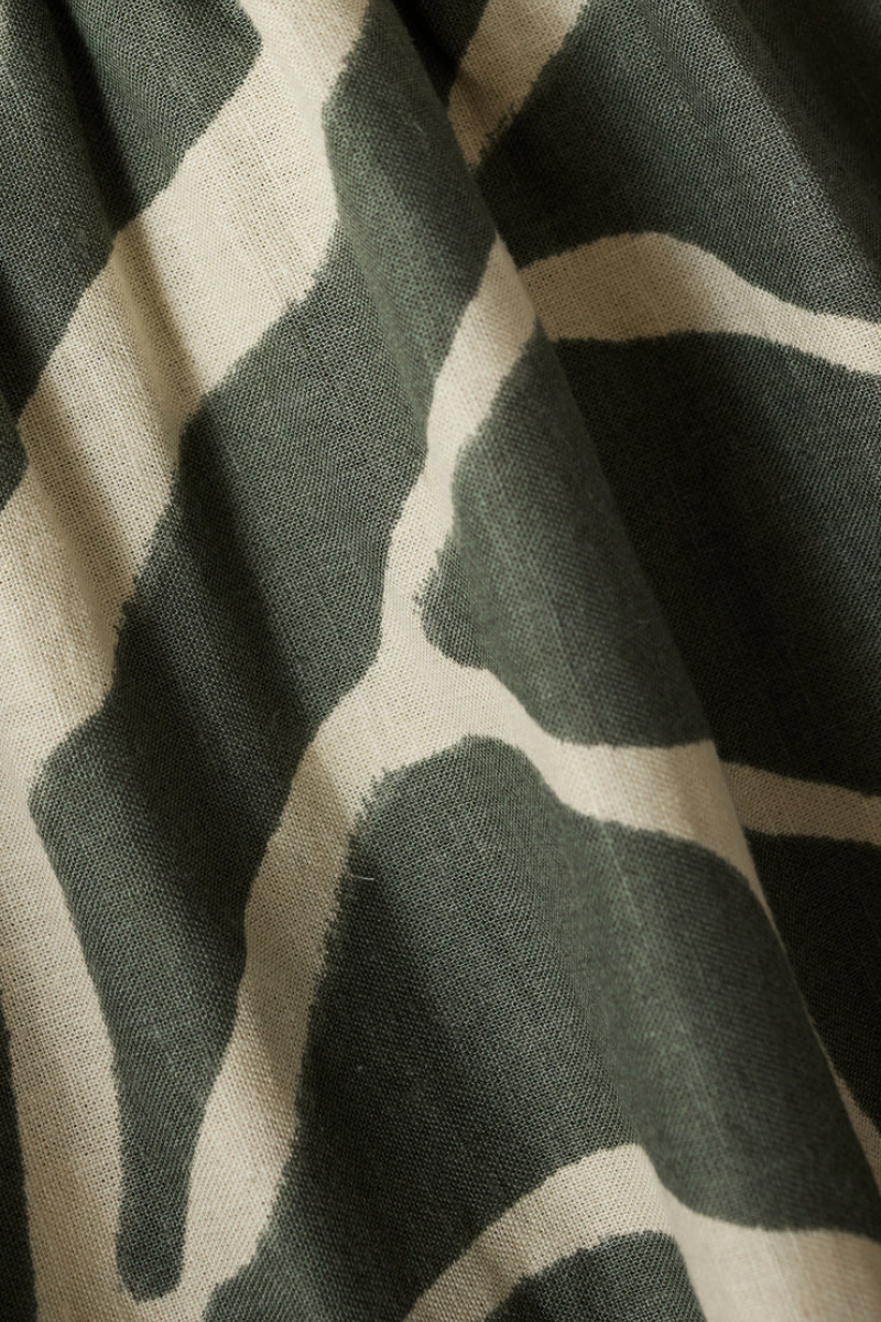 BAYSIDE PALM LINEN MAXI DRESS