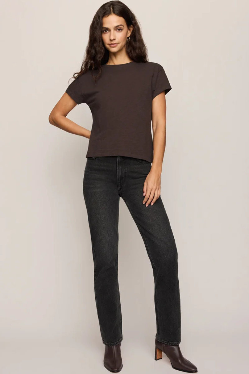 MODERN SLUB TEE IN COCOA BEAN