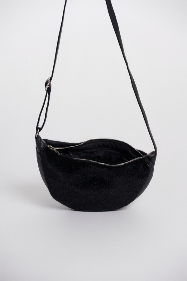 DALINA FAUX FUR BAG-BK