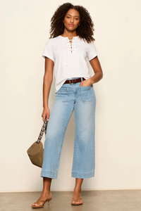 LACE UP TIMELESS TEE-WH