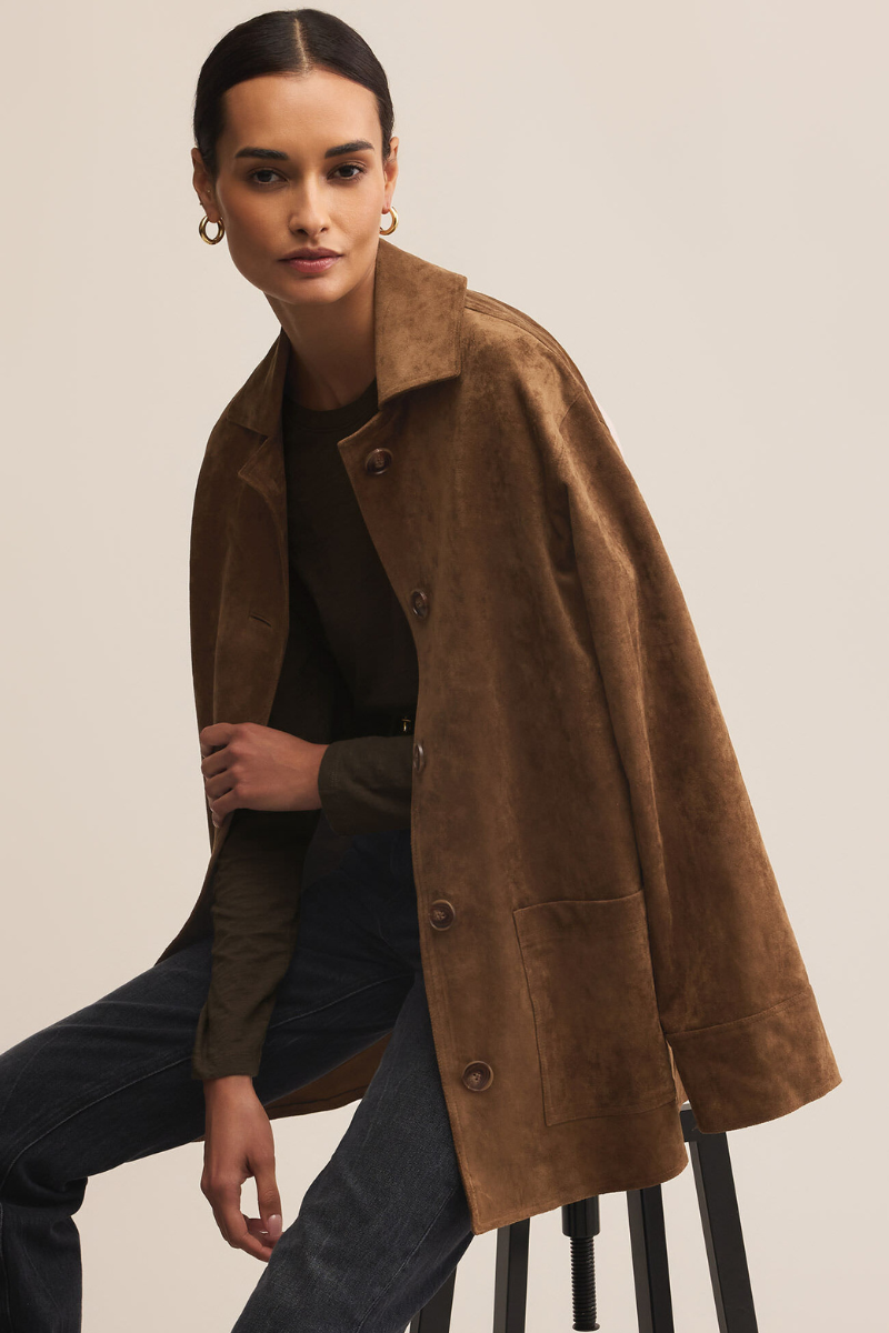 DECKER FAUX SUEDE JACKET
