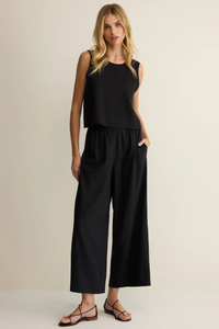 SLOANE LINEN TANK-BK