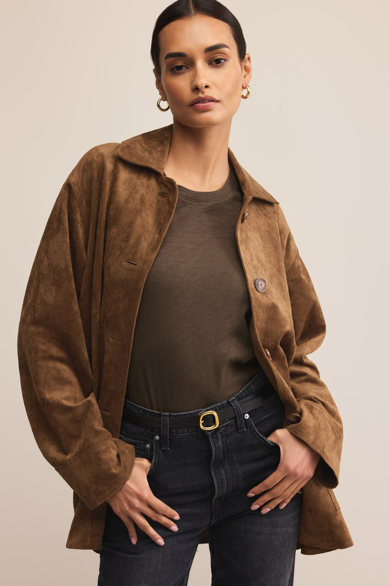 DECKER FAUX SUEDE JACKET