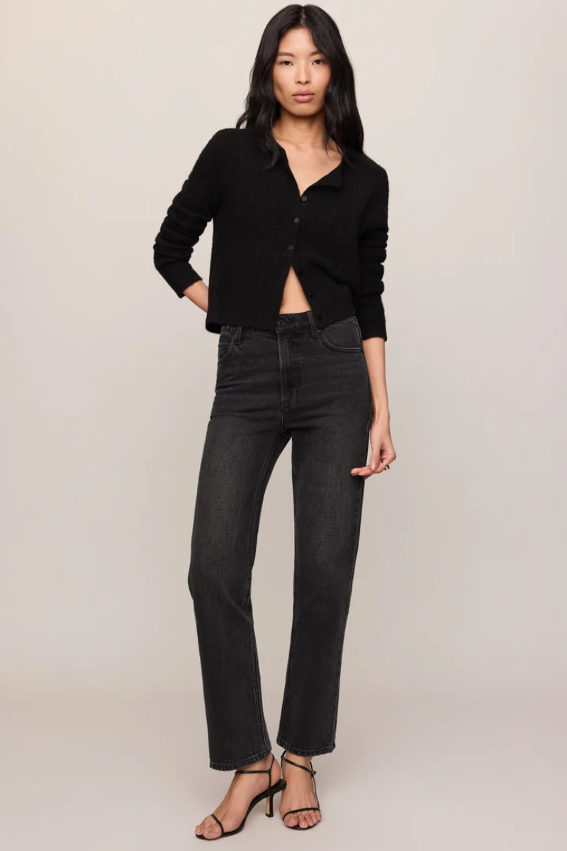 MEDINA POINTELLE CARDIGAN IN BLACK