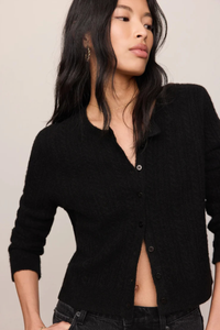 MEDINA POINTELLE CARDIGAN IN BLACK