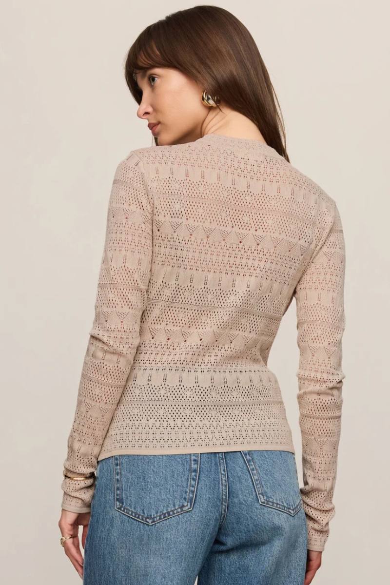 DORRIS SWEATER TOP IN ECRU