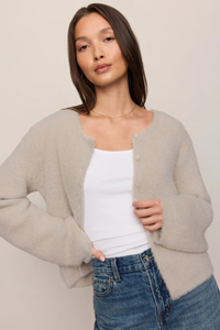 WINTERGLOW CARDIGAN IN FROSTED PEARL
