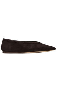 LENI SUEDE BALLET FLAT IN BROWN