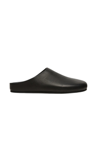 FERN LEATHER MULE IN BLACK