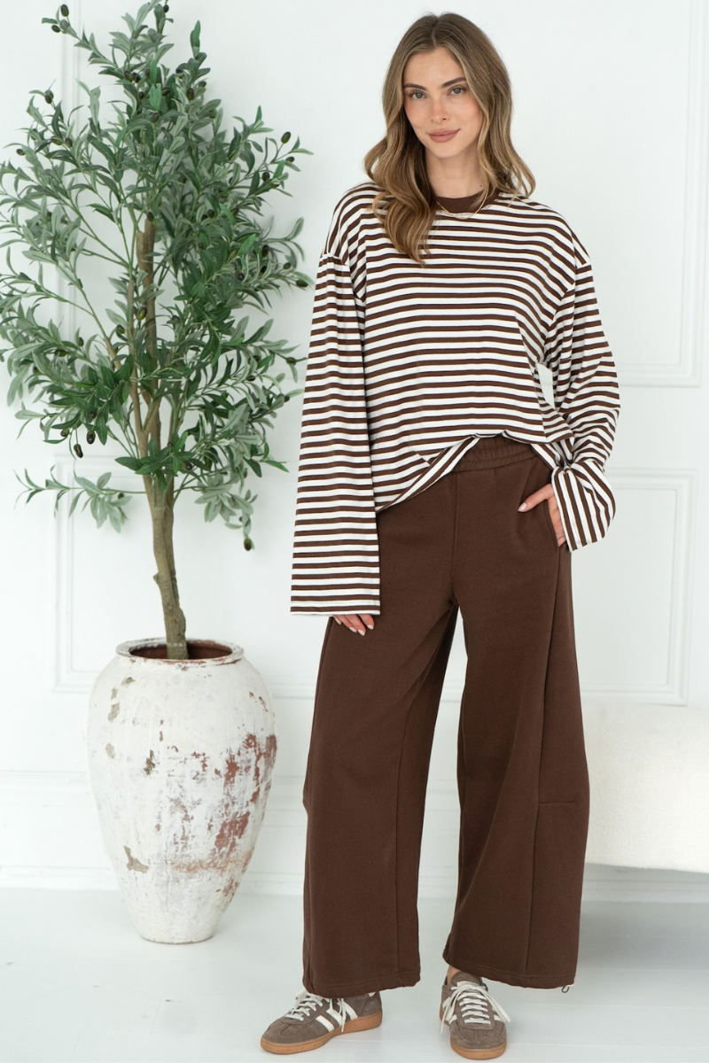 ORSON STRIPE COTTON L/S TOP