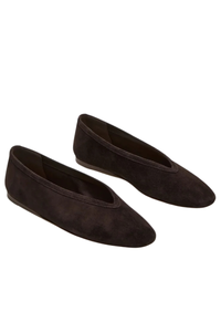 LENI SUEDE BALLET FLAT IN BROWN
