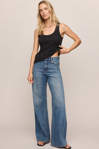 ROWE RIB SCOOP TANK IN BLACK