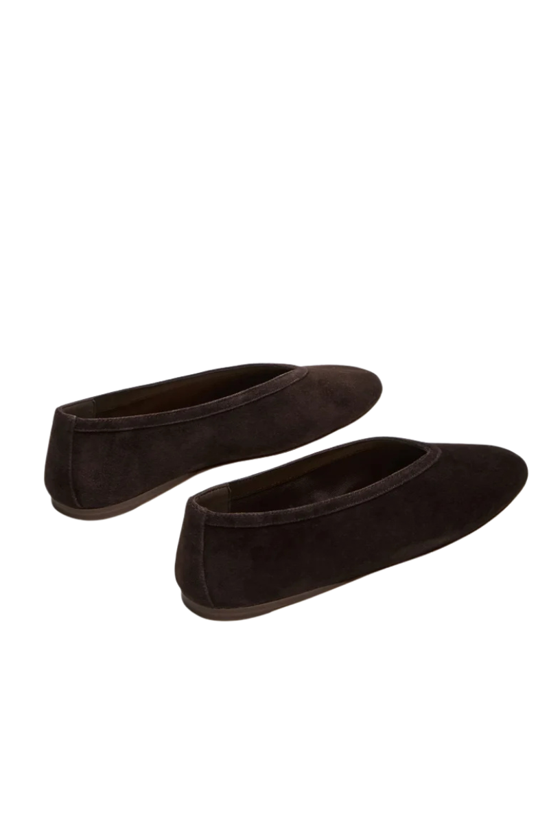 LENI SUEDE BALLET FLAT IN BROWN