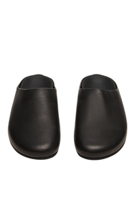 FERN LEATHER MULE IN BLACK