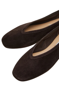 LENI SUEDE BALLET FLAT IN BROWN