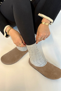 FERN SUEDE MULE IN TAUPE