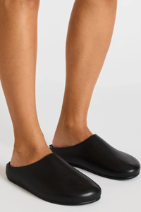 FERN LEATHER MULE IN BLACK