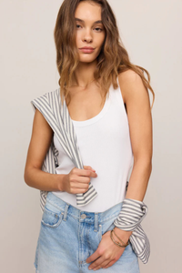 ROWE RIB SCOOP TANK IN WHITE