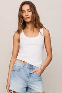 ROWE RIB SCOOP TANK IN WHITE