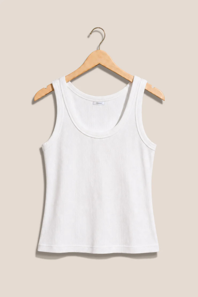 ROWE RIB SCOOP TANK IN WHITE
