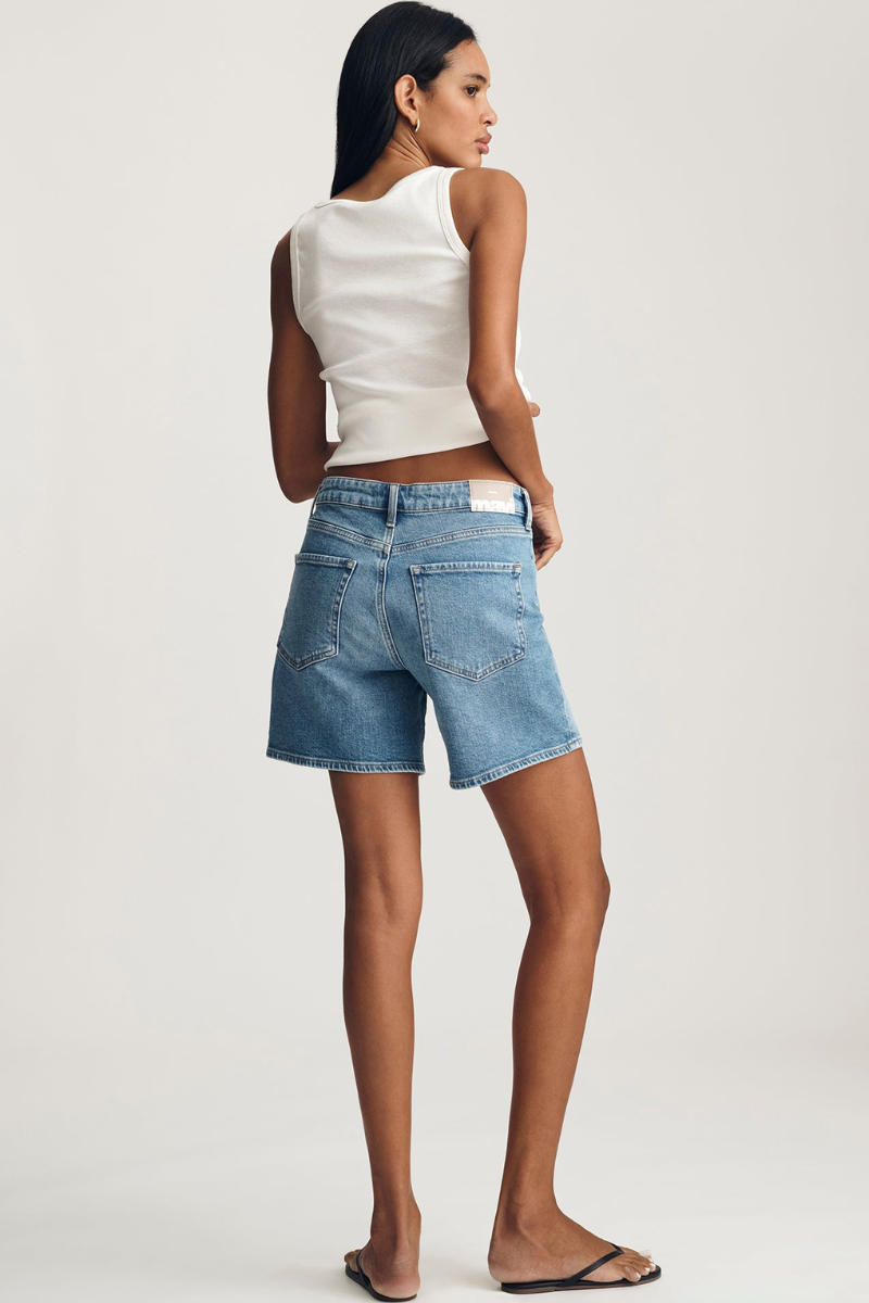 HEIDI LONG DENIM SHORTS-LB