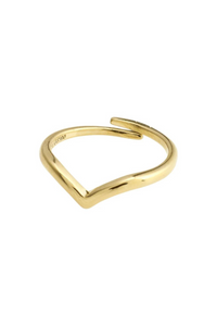 LULU GOLD PLATED WAVE RING