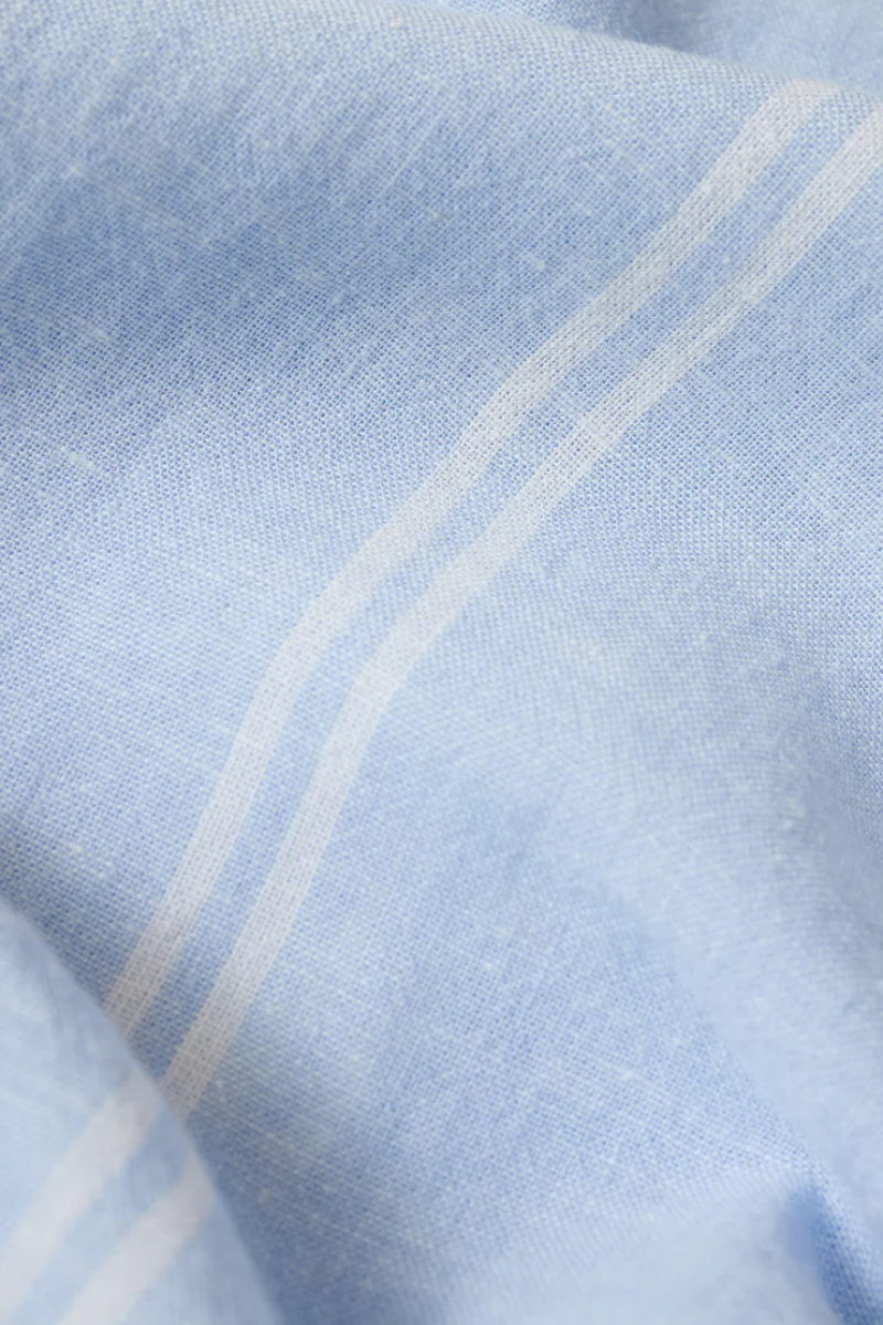 THE PERFECT LINEN STRIPED TOP-BL