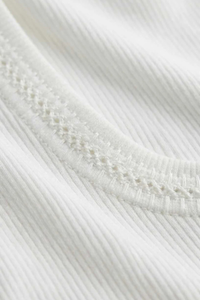 LARKIN EMBROIDERED TANK IN WHITE